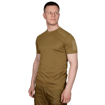 Футболка чоловіча тактична польова повсякденна футболка для спецсужб (L) Койот (OPT-6561)