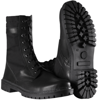 Берці польові зносостійкі черевики для силових структур KOMBAT 41 Чорний (OPT-26051)