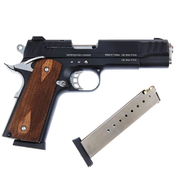 Стартовий пістолет Kuzey 911T#1 Black/Brown Wooden Grips