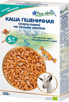 Молочна органічна каша Fleur Alpine на козячому молоці пшенична (спельтова) 200 г (4006303007193)