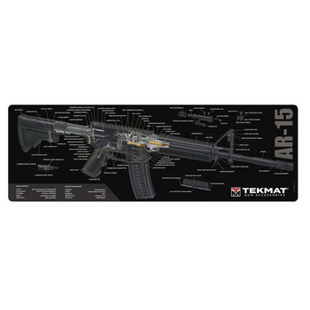 Килимок для чистки зброї TekMat 30 см х 91 см з кресленням AR-15 3D
