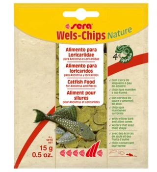 Сухий корм sera Catfish Chips Nature для сомиків, чипси, 15 г