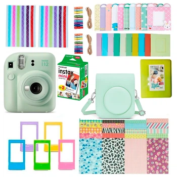 Камера моментальной печати Fujifilm Instax Mini 12 Mint Green Мятно зеленый + Чехол, Фотоальбом, Картриджи 20 шт., Аксессуары