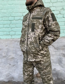 Піксельна Куртка військова тактична демісезонна Софт Шелл Піксель військова форма ЗСУ 44-46 (194319)