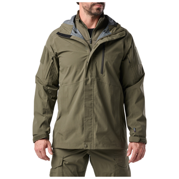 Куртка штормова 5.11 Tactical Force Rain Shell Jacket RANGER GREEN L (48362-186)