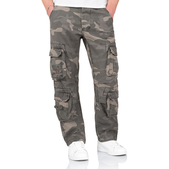 Брюки Surplus Raw Vintage SURPLUS AIRBORNE TROUSERS SLIMMY Black camo 2XL (05-3603-42)