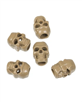Набір стопперів для блискавки/темляка Sturm Mil-Tec CORD STOPPER SKULL Coyote 2,3 x 1,2 x 0,9 cm (13458215)