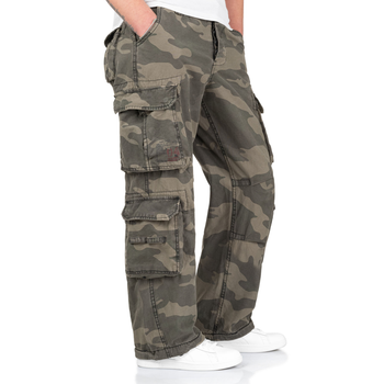 Брюки Surplus Raw Vintage SURPLUS AIRBORNE VINTAGE TROUSERS Black camo 2XL (05-3598-42)