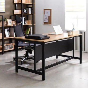 Дизайнерский Письменный компьютерный стол Loft Design 120x60x75h Черный/Дерево ATL627
