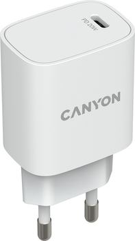 Ładowarka Canyon H-20-02 USB PD Type-C Biała (CNE-CHA20W02)