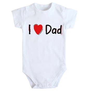 Дитяче боді з коротким рукавом I Love Dad 62 білий DM-1320