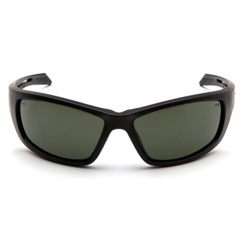 Захисні окуляри Venture Gear Tactical Howitzer Black (forest grey) Anti-Fog, чорно-зелені у чорній оправі