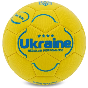 Мяч футбольный № 3 Ukraine Украина International Standart Zelart Action 9308 Yellow-Blue