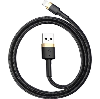 Кабель зарядки Baseus 2.4A 1M для Apple Lightning to USB для IOS устройств iPhone iPad Black/Gold