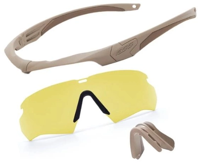 Балістичні окуляри ESS Crossbow Terrain Tan w/Yellow One Kit