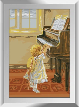 Алмазна мозаїка "Маленька піаністка" Dream Art в коробці 31498