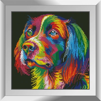 Алмазна мозаїка "Райдужний пес" Dream Art в коробці 31661