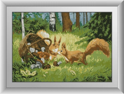 Алмазна мозаїка "Білки" Dream Art в коробці 30740