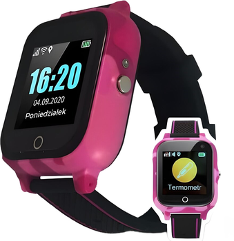 Детские телефон-часы с GPS трекером GOGPS ME K27 Pink (22834)