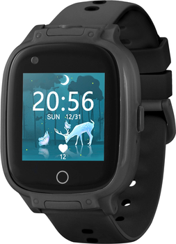 Smartwatch dla dzieci z lokalizatorem Garett Kids Twin 4G Czarny (5904238484302)