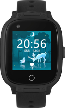 Smartwatch dla dzieci z lokalizatorem Garett Kids Twin 4G Czarny (TWIN_4G_CZAR)