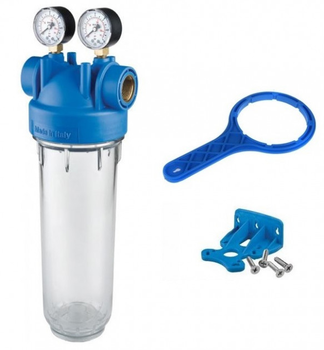 Корпус фильтраAtlas Filtri DP M MONO TS 1/2" OT (латунь) 10" KIT (ZA1380331)