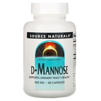 Д-Маноза, Source Naturals, 500 мг, 60 капсул, (SNS-02198)