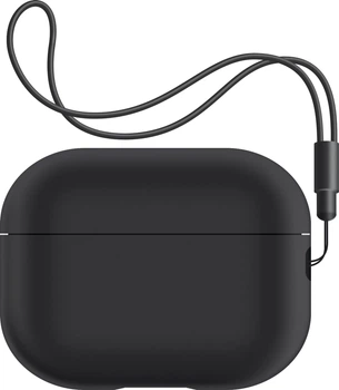 Чохол ArmorStandart Silicone Case with straps для Apple Airpods Pro 2 Black (ARM68608)