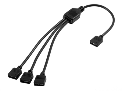 Розгалужувач для RGB LED стрічок 4pin 1+3 шт Чорний