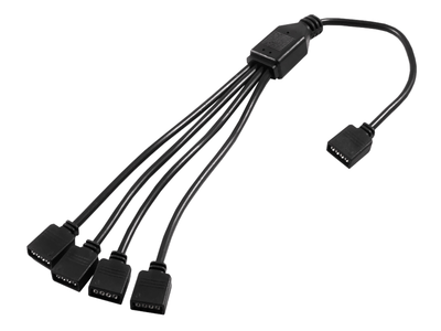 Розгалужувач для RGB LED стрічок 4pin 1+4 шт Чорний