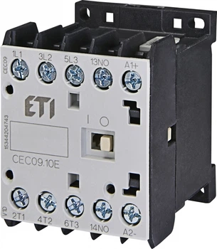 Контактор мініатюрний CEC 09.10-230V-50/60Hz (9A; 4kW; AC3) ETI (4641066)