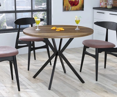 Круглый обеденный стол Оскар Loft Design Орех Модена