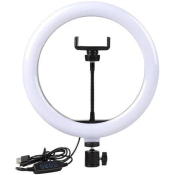 Цветная кольцевая лампа MJJ-30 USB LED RGB для селфи + держатель