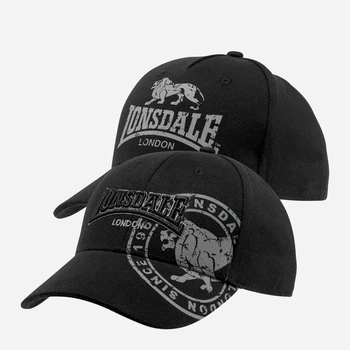 Набор кепок мужских Lonsdale Leiston 114945-1000 One Size 2 шт Black (4251522315042)