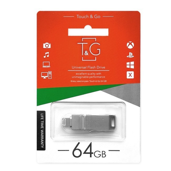 Флеш - накопичувач USB 3.0 + Lightning 64GB T&G металева