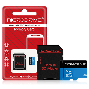 Карта памяти MICRODRIVE 256Гб Class 10 + SD адаптер, microSDHC/XC 256GB