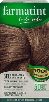 Farba kremowa z utleniaczem do włosów Farmatint Permanent Color Gel 5D Light Golden Brown 150 ml (8470001790934)