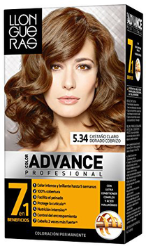Farba kremowa z utleniaczem do włosów Llongueras Color Advance Hair Colour 5.34 Light Brown 125 ml (8410825425346)