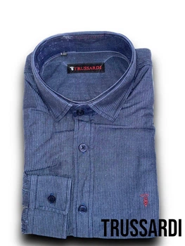 Хлопковая рубашка Trussardi L(50) SP