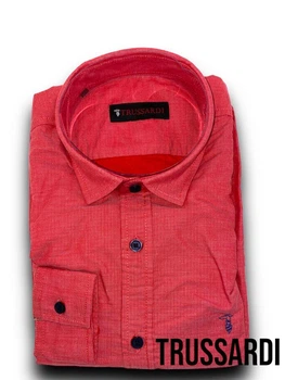 Хлопковая рубашка Trussardi L(50) KR