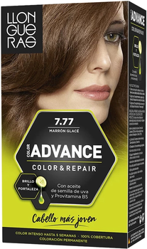 Farba kremowa z utleniaczem do włosów Llongueras Color Advance Hair Colour 7.77 Iced Brown 125 ml (8411126005824)