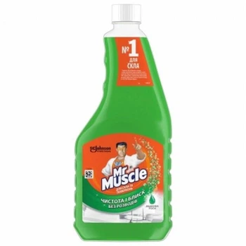 Засіб для миття скла Mr Muscle з нашатирним спиртом Ранкова роса запаска 500 мл