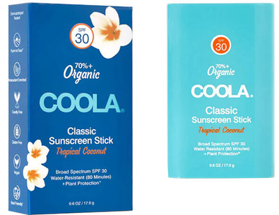 Krem przeciwsłoneczny Coola Classic Organic Sunscreen Stick Tropical Coconut SPF30 17 g (850023528742)