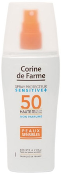 Spray do opalania Corine De Farme Spray Protector Sensitive+ SPF50 150 ml (3468080008571)