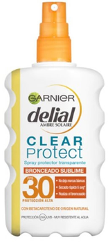Spray przeciwsłoneczny Garnier Delial Clear Protect Transparent Protective Spray SPF30 200 ml (3600542297738)