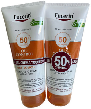 Набір Eucerin Sun gel Creme Oil Control Dry Touch SPF50 200 мл х 2 шт (4005800327131)