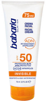 Krem przeciwsłoneczny Babaria Facial Cream Invisible SPF50 75 ml (8410412490047)