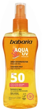 Spray do ochrony przeciwsłonecznej Babaria Sun Sunscreen Biphasic SPF 50 Spray 200 ml (8410412490221)