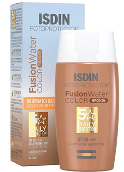 Przeciwsłoneczny krem Isdin Fotoprotector Fusion Water Color SPF50 Bronze 50 ml (8429420231542)