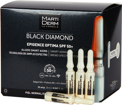 Сонцезахисна емульсія Martiderm Black Diamond Epigence Optima SPF50 30 Via 2 мл (8437015942902)